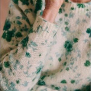 Sezane Amaya Jumper Peonies Vert - Size XXXL